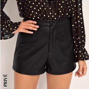 Shein Faux Leather Shorts Size 6